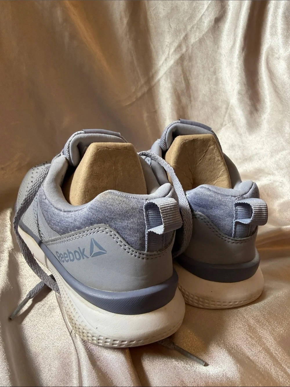 Reebok Women’s Light Blueish Gray Mesh Athletic Shoes